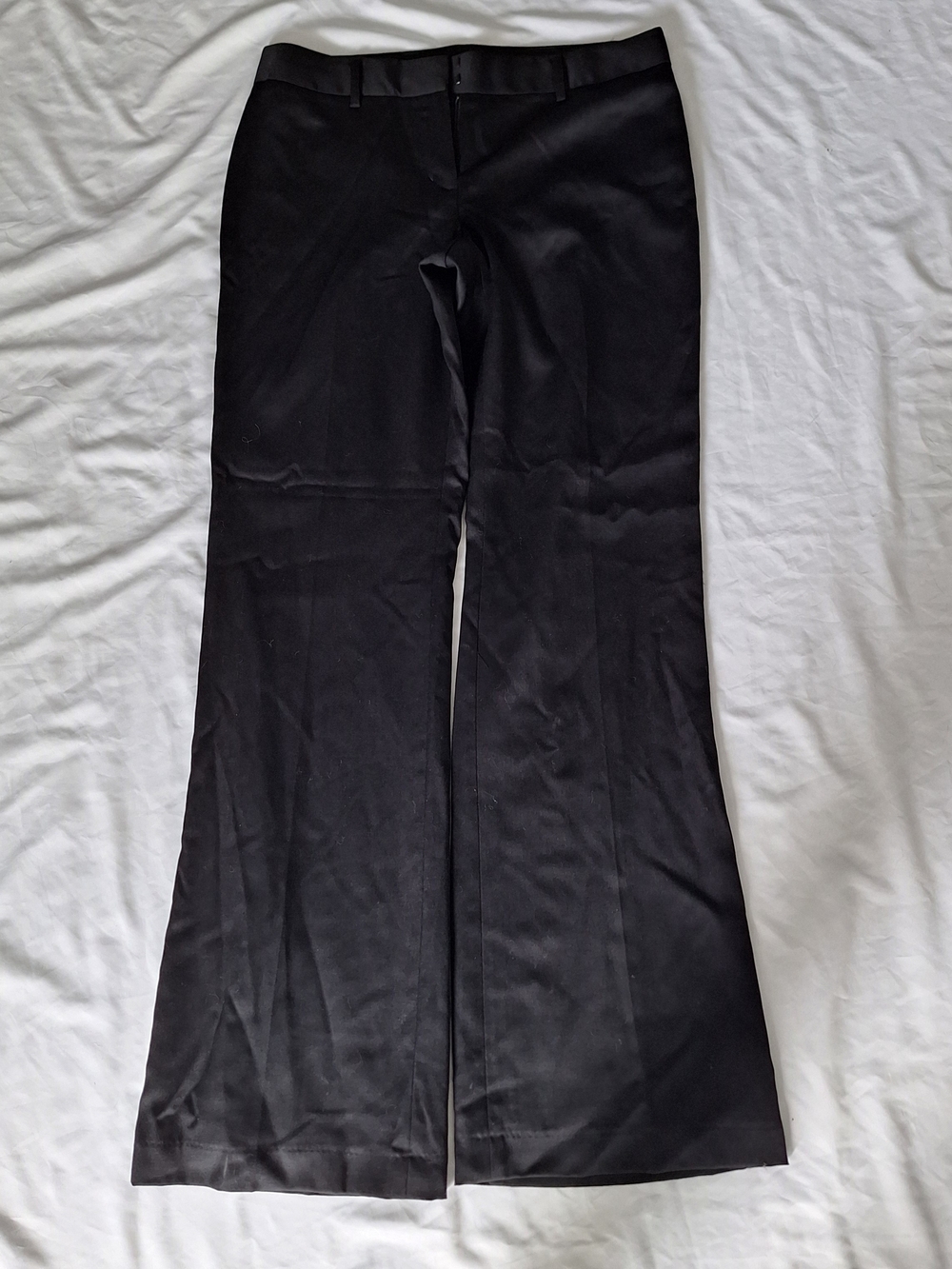 Express Editor Womens Black Dress Pants with Satin Side Stripe And Back Pocket 4